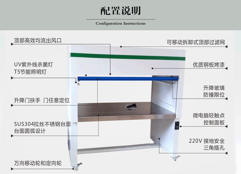 雙人垂直流超凈工作臺結(jié)構(gòu)